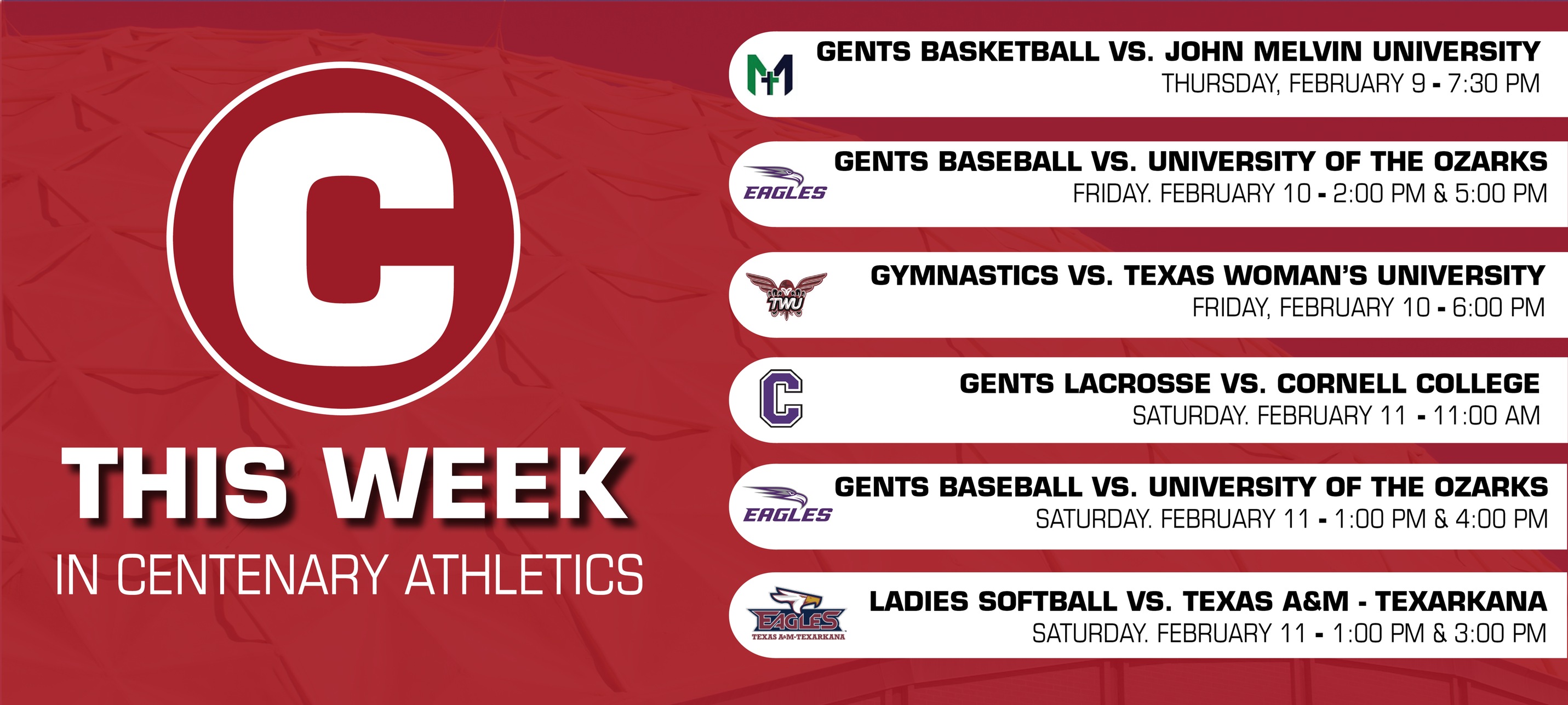 This Week In Centenary Athletics: Five Sports In Action At Home