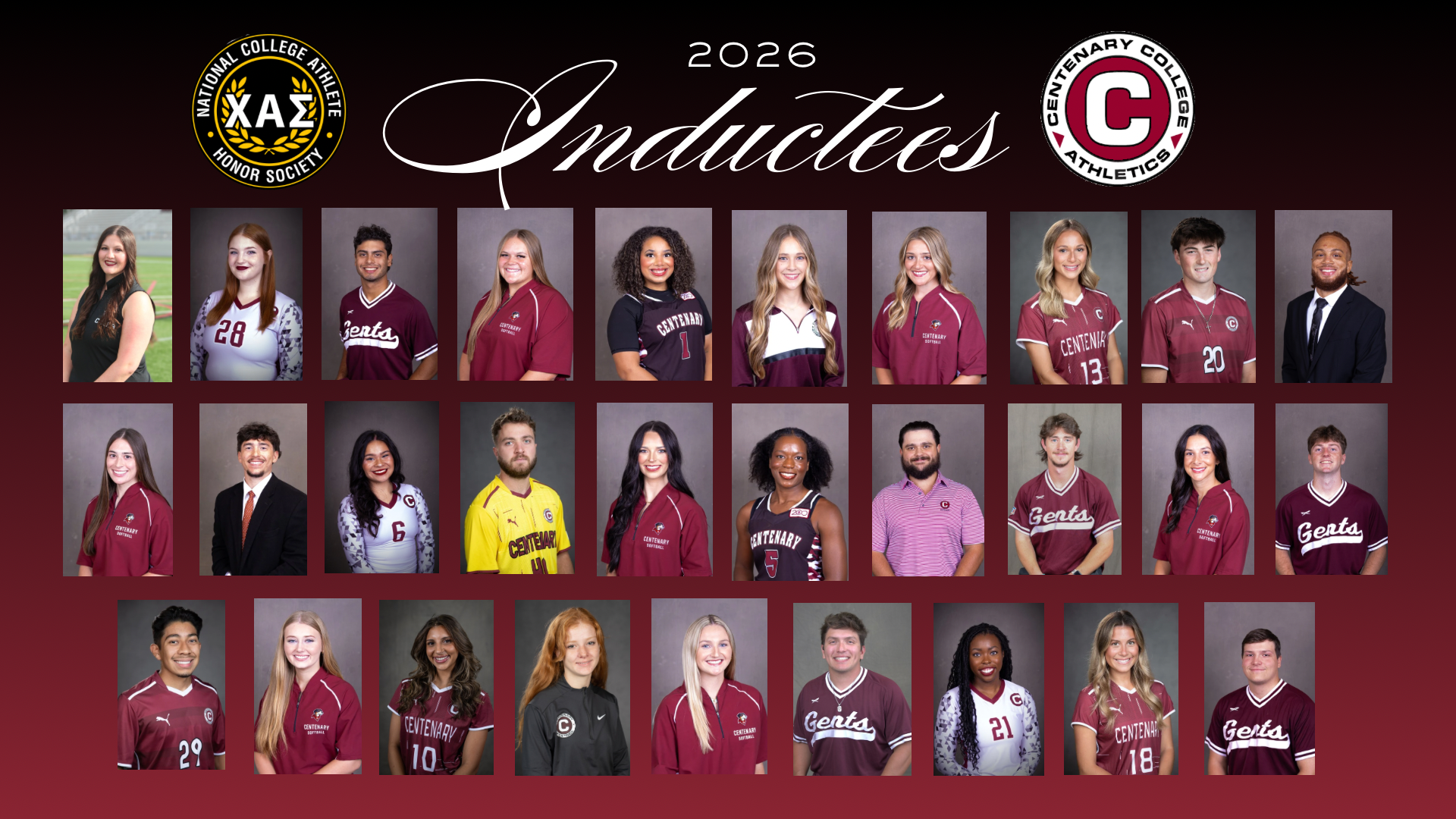 Centenary Athletics Announces Its Chi Alpha Sigma Honor Society Members