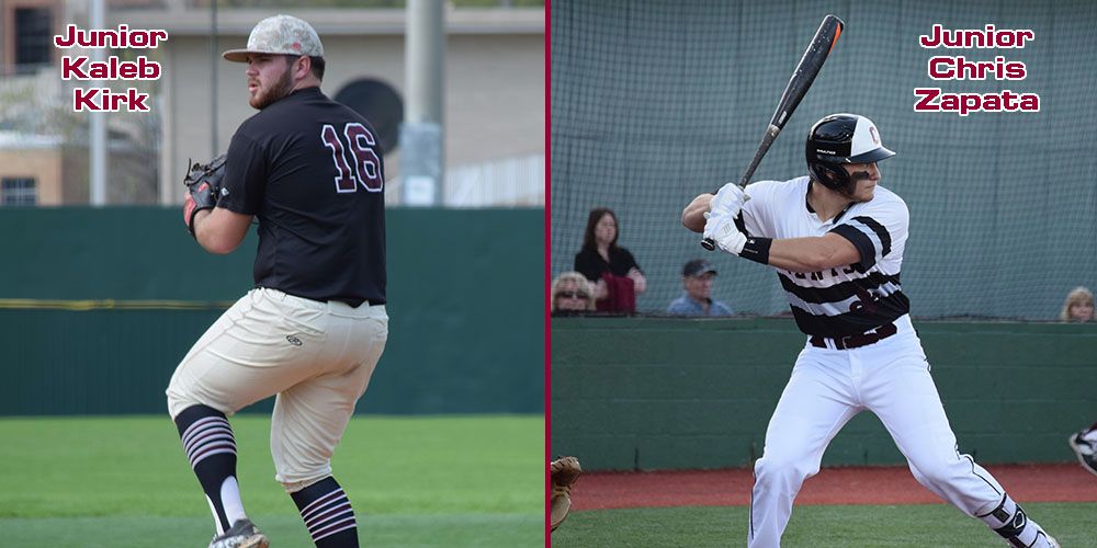 Zapata, Kirk Repeat as SCAC Player and Pitcher of the Week