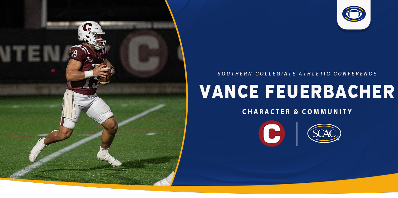 Vance Feuerbacher, Centenary College, Football - Character & Community