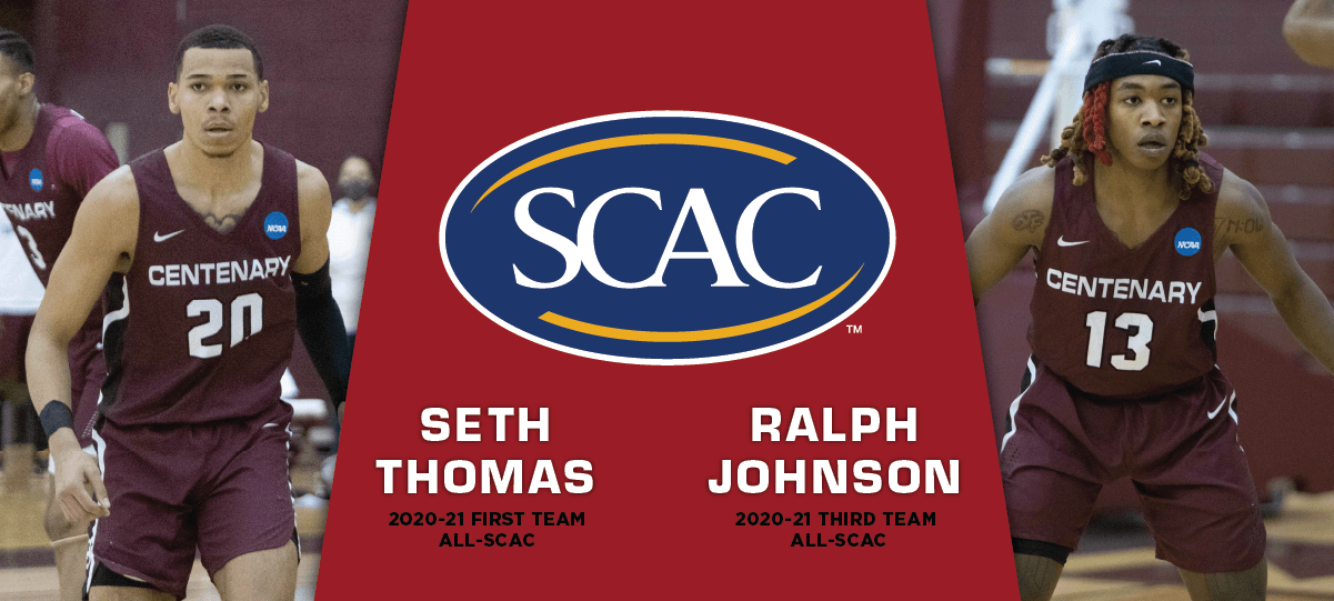 Thomas and Johnson Named to 2020-21 All-SCAC Men's Basketball Team