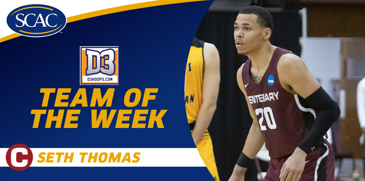 Seth Thomas Earns Weekly Honor By D3hoops.com