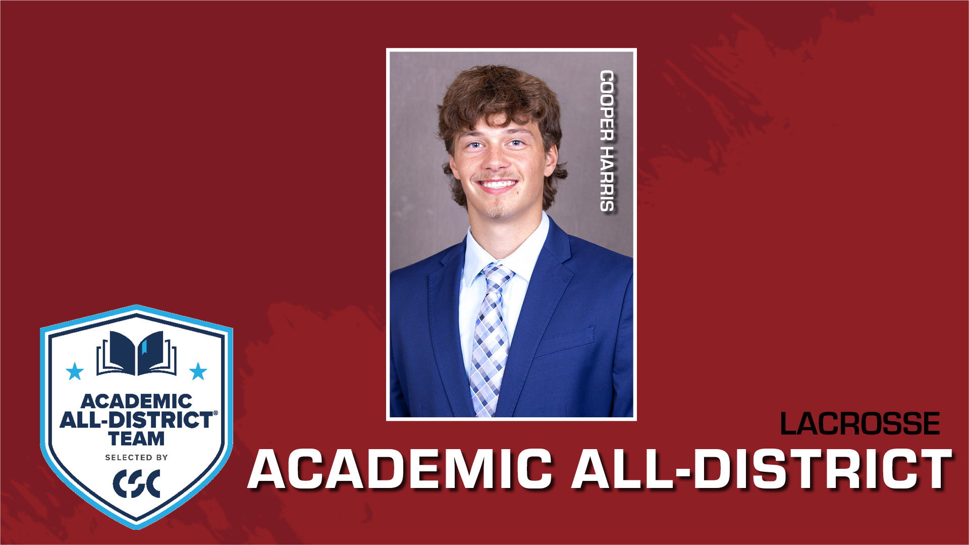 Cooper Harris Named To CSC Academic All-District&reg; Men's At-Large Team