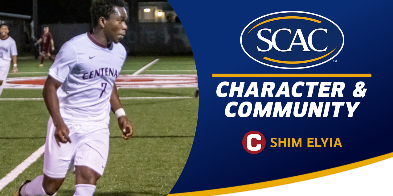 Shim Elyia, Centenary College, Men's Soccer - SCAC Character & Community Feature