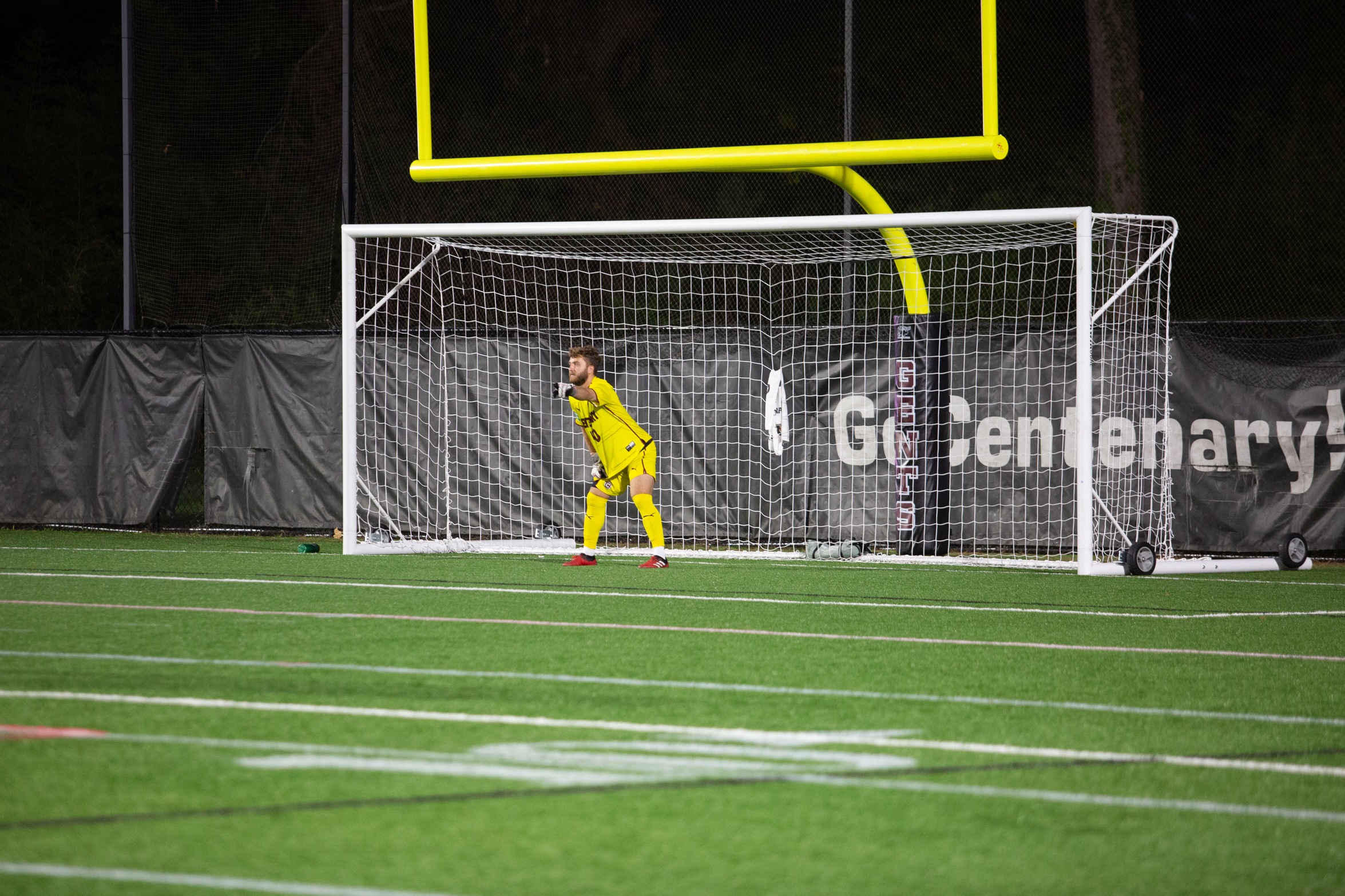 Senior GK Sam Brocato and the Gents will face the top team in the conference, Colorado College, on Friday night.