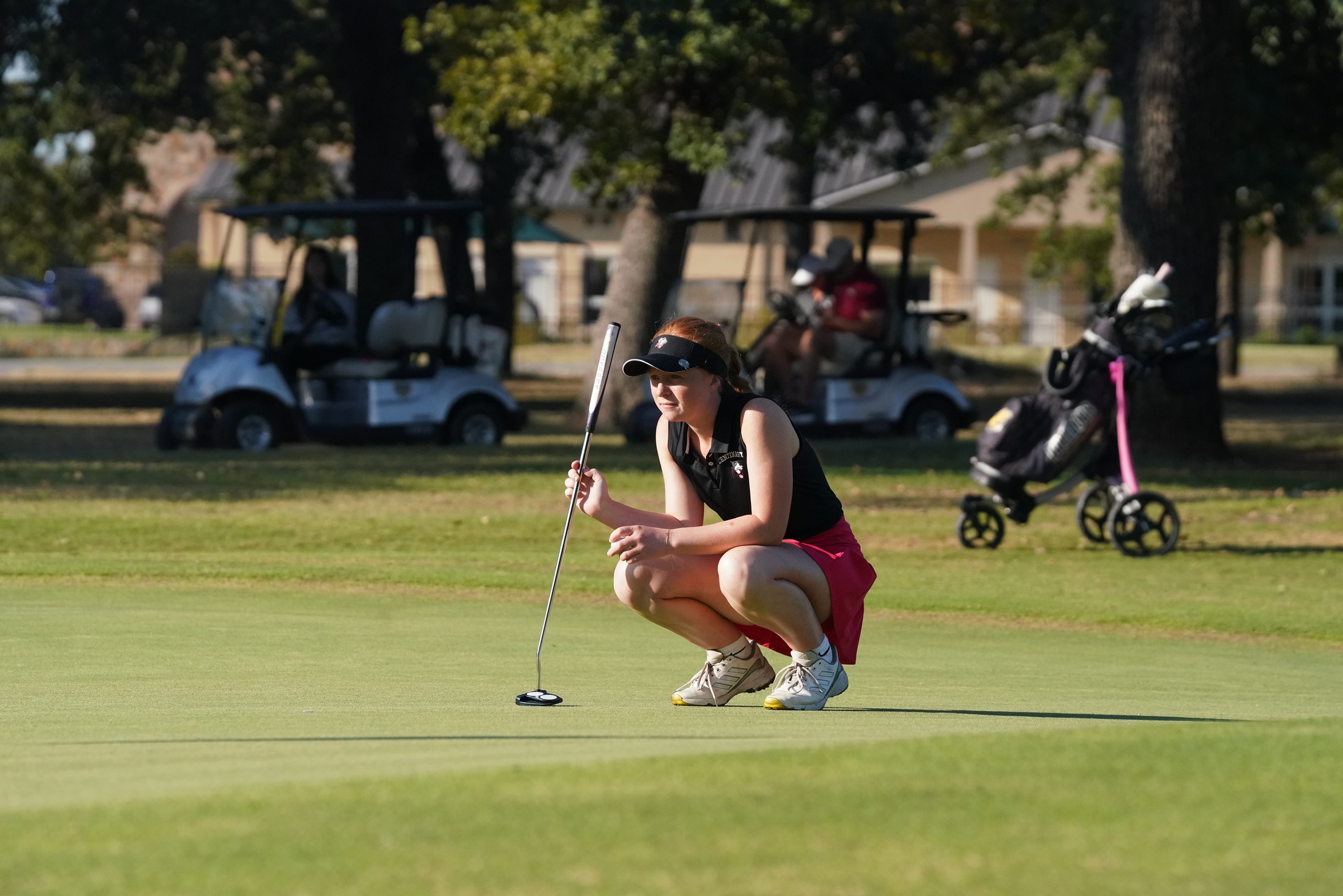 Freshman Gracie Evans and the Ladies are in sixth place after round one of the SCAC Preview.