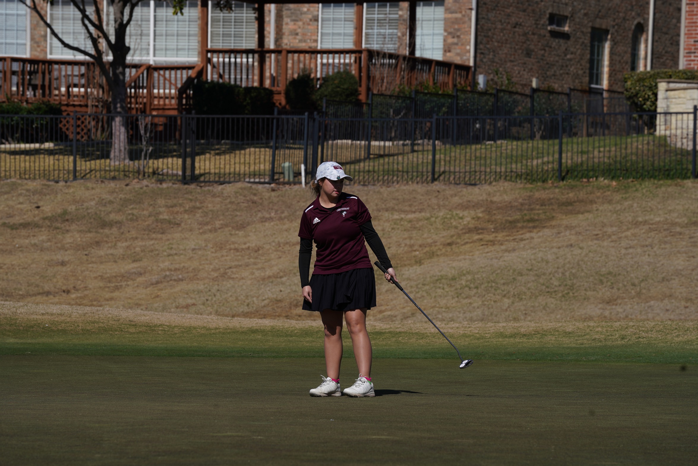 Sophomore Amber Shaw tied for 18th place on Tuesday in the Crusader Cup,

PHOTO: UD Athletics