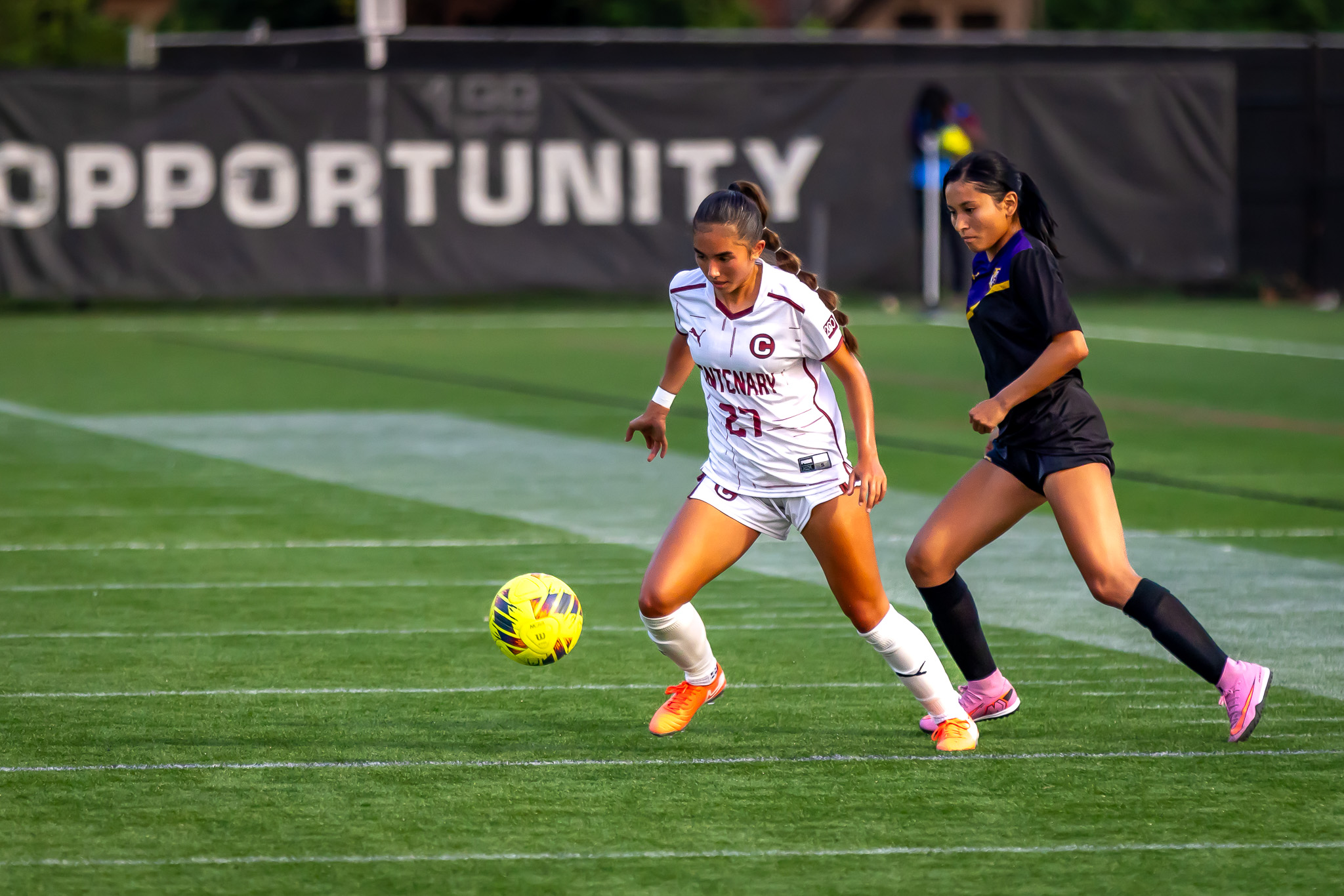 Freshman Alexandria Juarez and the Ladies are on the road to face LeTourneau on Friday.

PHOTO: Calvin Hearns